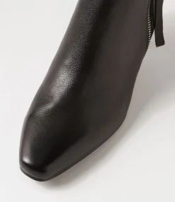 Cheap Midas Shoes Canna Black Leather Ankle Boots