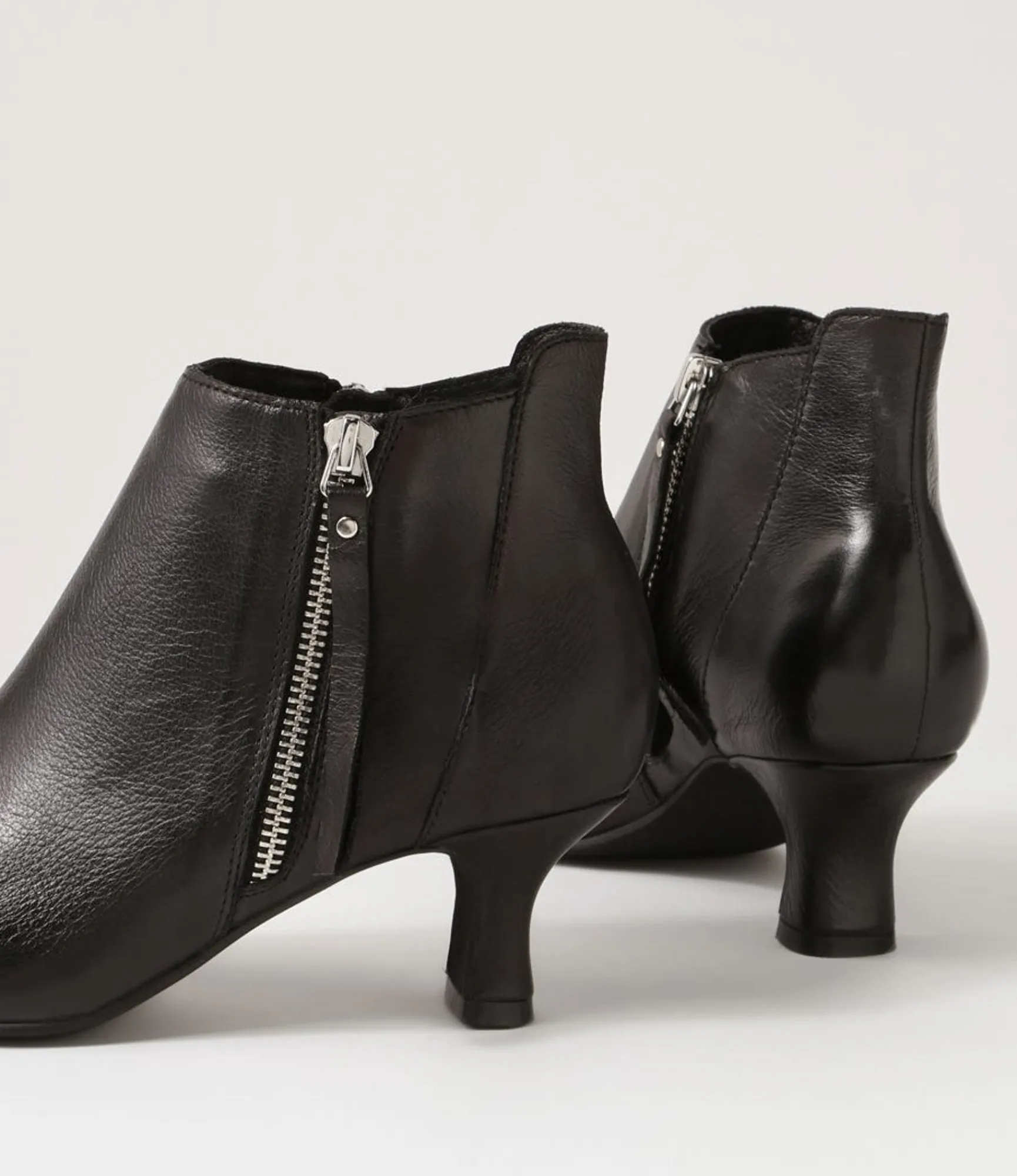 Cheap Midas Shoes Canna Black Leather Ankle Boots