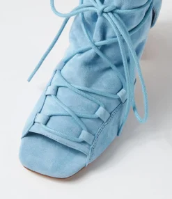 Outlet Midas Shoes Capell Denim Suede Sandals