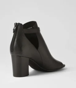 Fashion Midas Shoes Cerene Black Leather Sandals