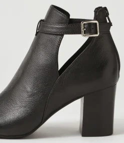 Fashion Midas Shoes Cerene Black Leather Sandals