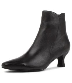 Cheap Midas Shoes Chaz Black Leather Ankle Boots