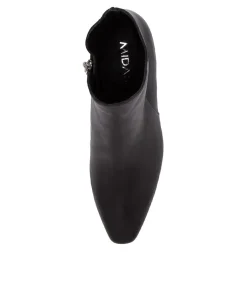 Cheap Midas Shoes Chaz Black Leather Ankle Boots