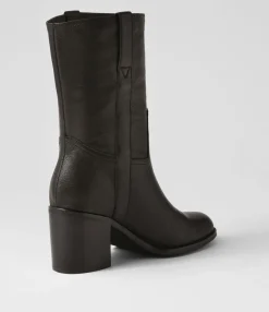 Outlet Midas Shoes Chelse Black Leather Calf Boots