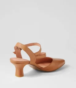 Flash Sale Midas Shoes Cherissa Tan Leather Heels