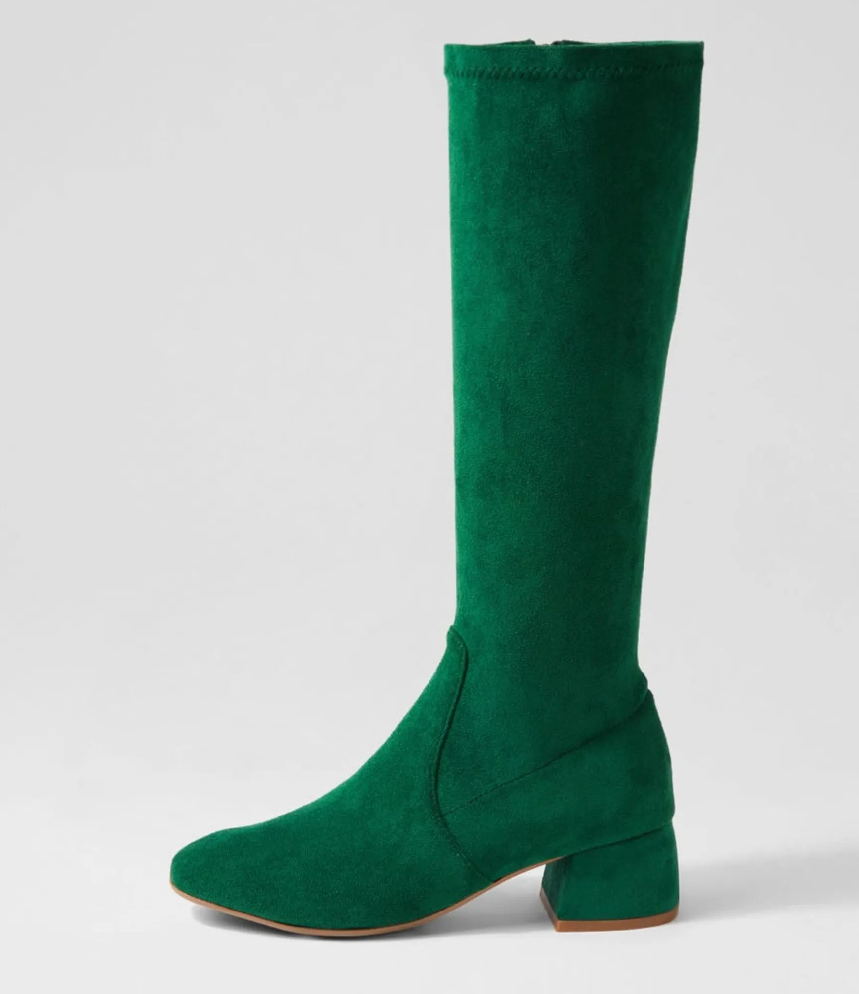 Best Midas Shoes Chevon Emerald Stretch Microsuede Knee High Boots