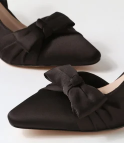 Flash Sale Midas Shoes Ciello Black Satin Heels
