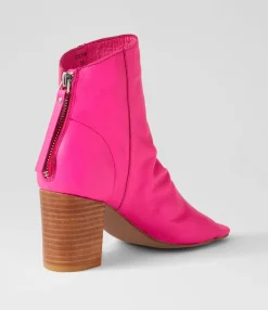 Outlet Midas Shoes Cilyin Bright Pink Leather Sandals
