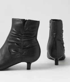 Fashion Midas Shoes Cleris Black Leather Ankle Boots