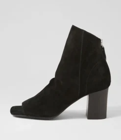 Store Midas Shoes Clint Black Suede Sandals