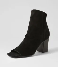 Store Midas Shoes Clint Black Suede Sandals