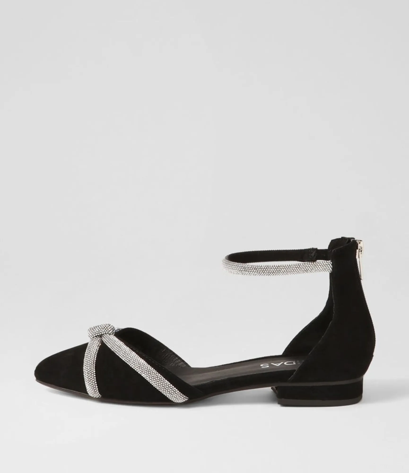Cheap Midas Shoes Dallace Black Suede Flat Shoes