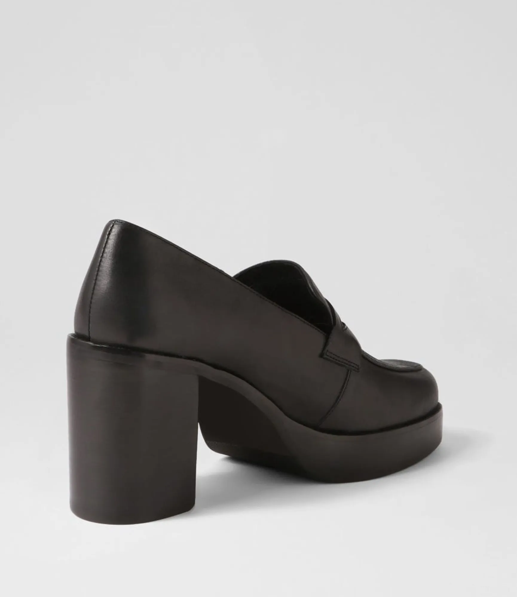 Fashion Midas Shoes Danille Black Leather Heels