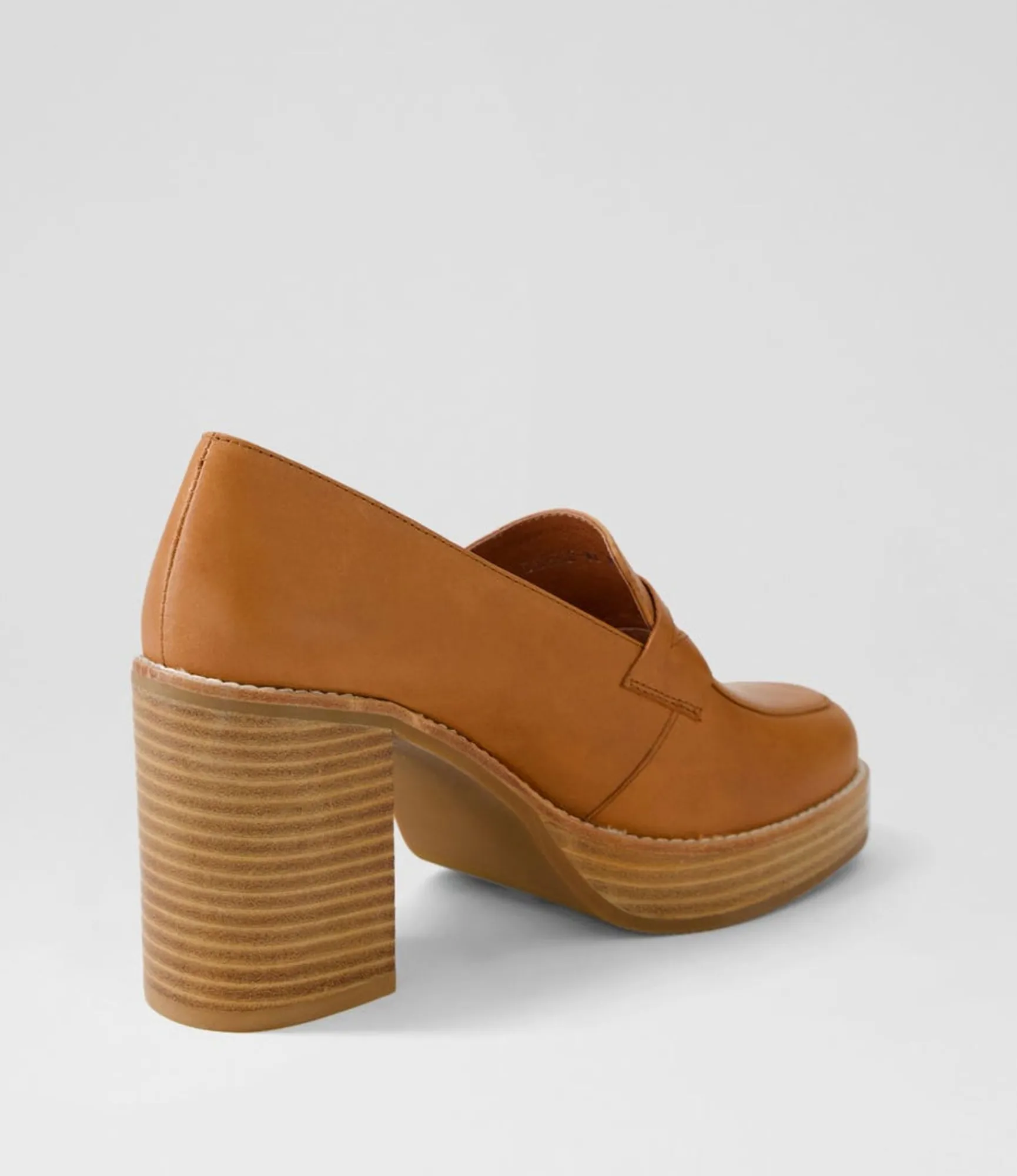 Discount Midas Shoes Danille Cognac Leather Heels