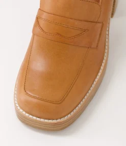 Discount Midas Shoes Danille Cognac Leather Heels