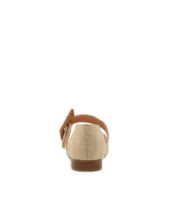Discount Midas Shoes Daphni Natural Metallic Woven Flat Shoes