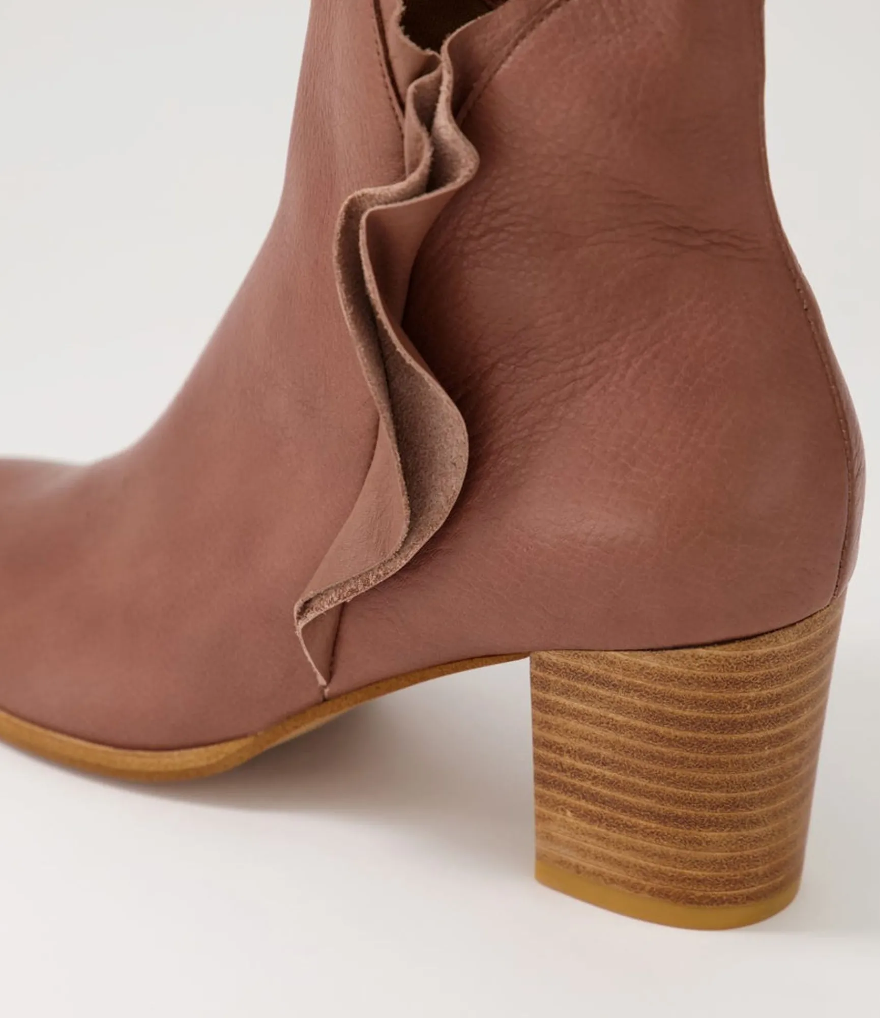 Best Sale Midas Shoes Darcey Rosewood Leather Ankle Boots Nh