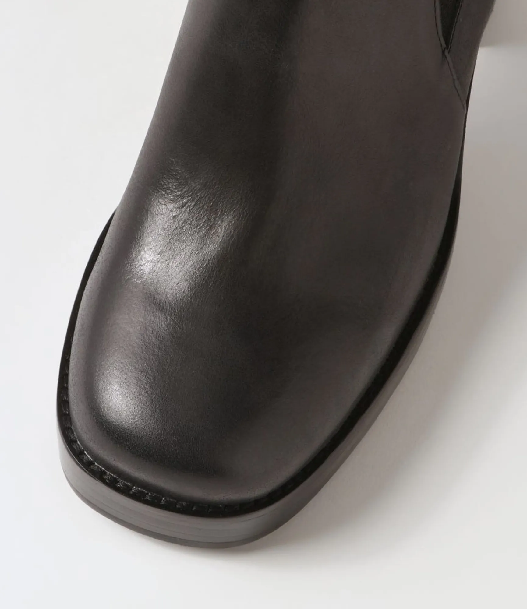 Hot Midas Shoes Dariah Black Leather Elastic Chelsea Boots