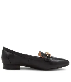 Best Sale Midas Shoes Daylan Black Leather Slip Ons