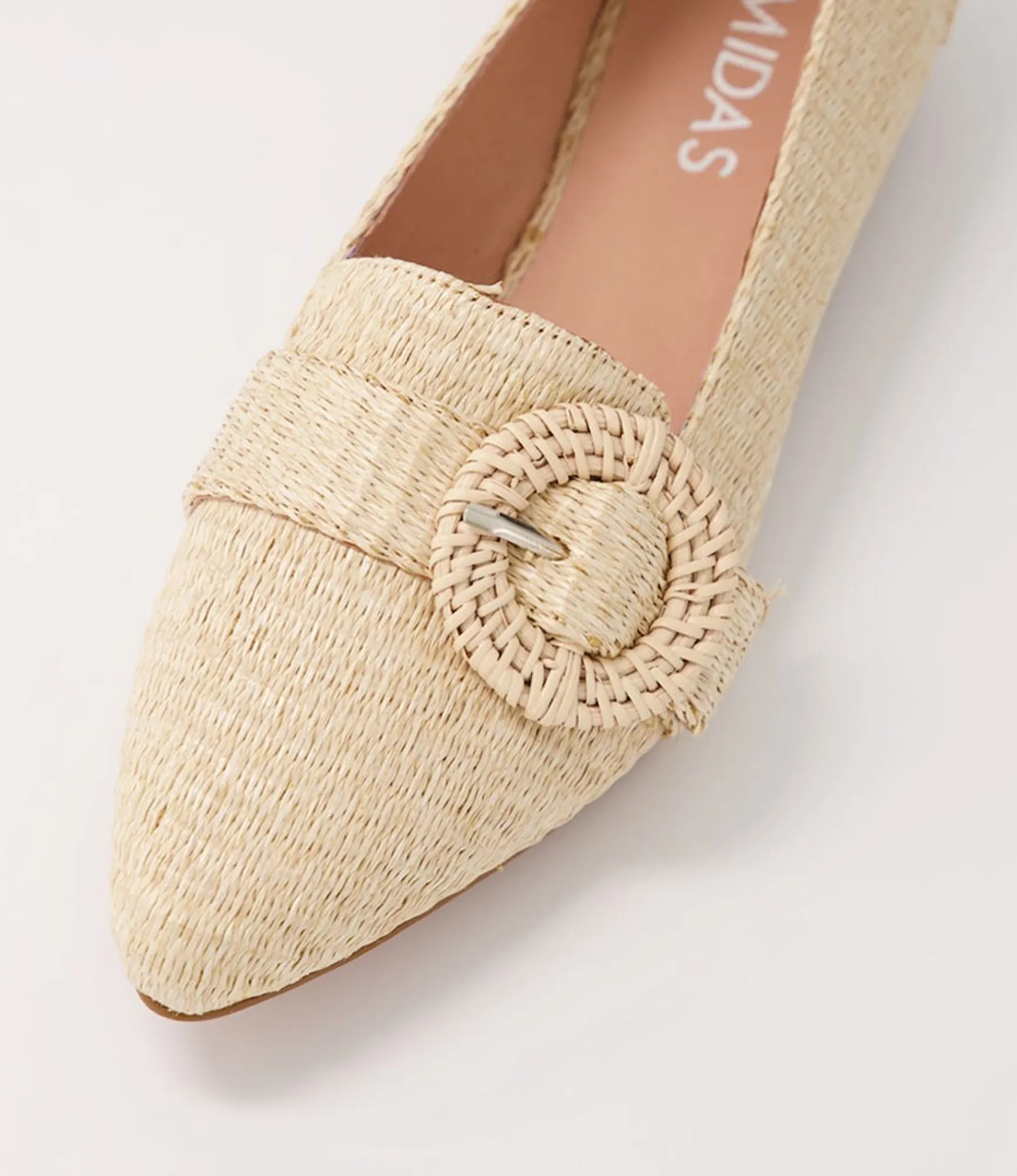 Best Sale Midas Shoes Demira Cream Woven Flat Shoes