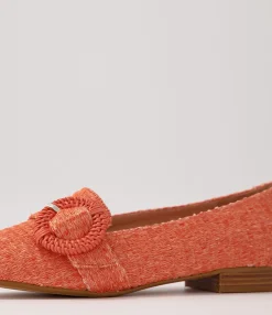Online Midas Shoes Demira Tangerine Woven Flat Shoes