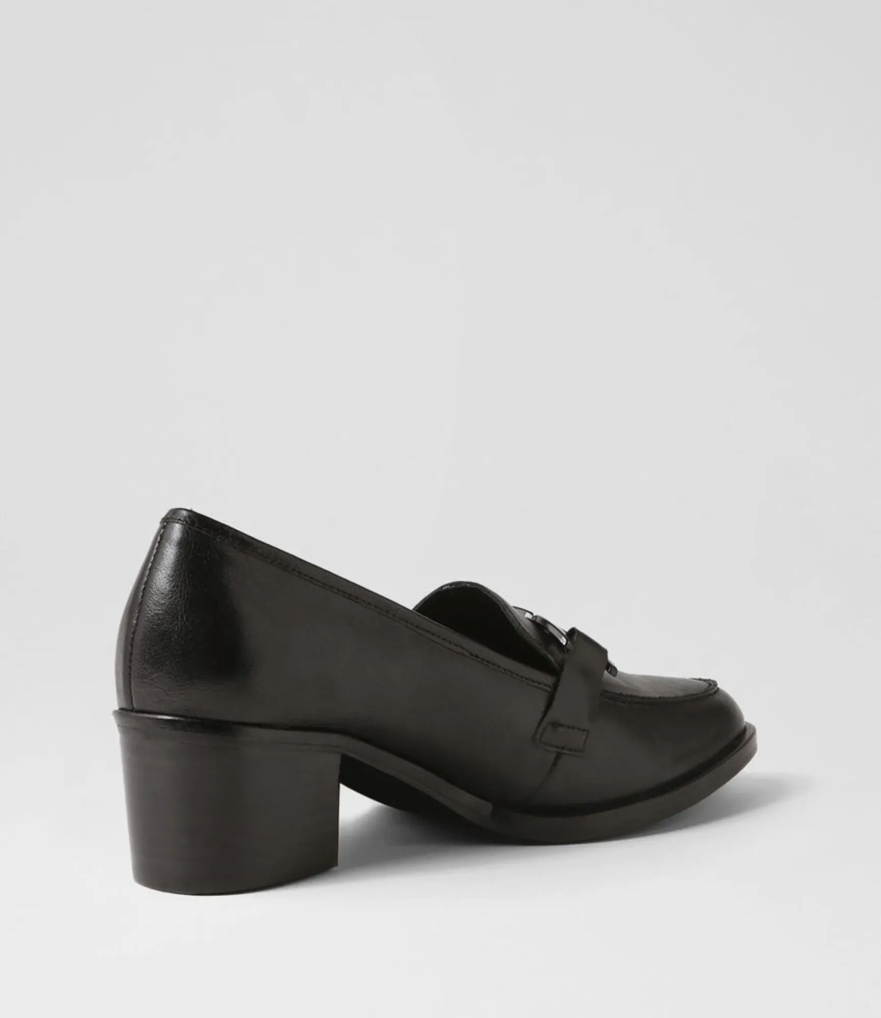 Store Midas Shoes Dervie Black Leather Heels
