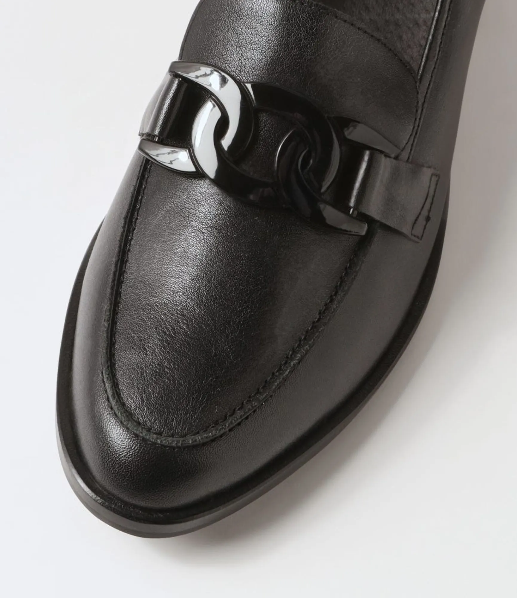 Store Midas Shoes Dervie Black Leather Heels