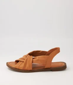 Flash Sale Midas Shoes Desire Tan Leather Sandals