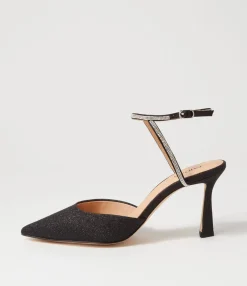 Sale Midas Shoes Dialla Black Glitter Sandals