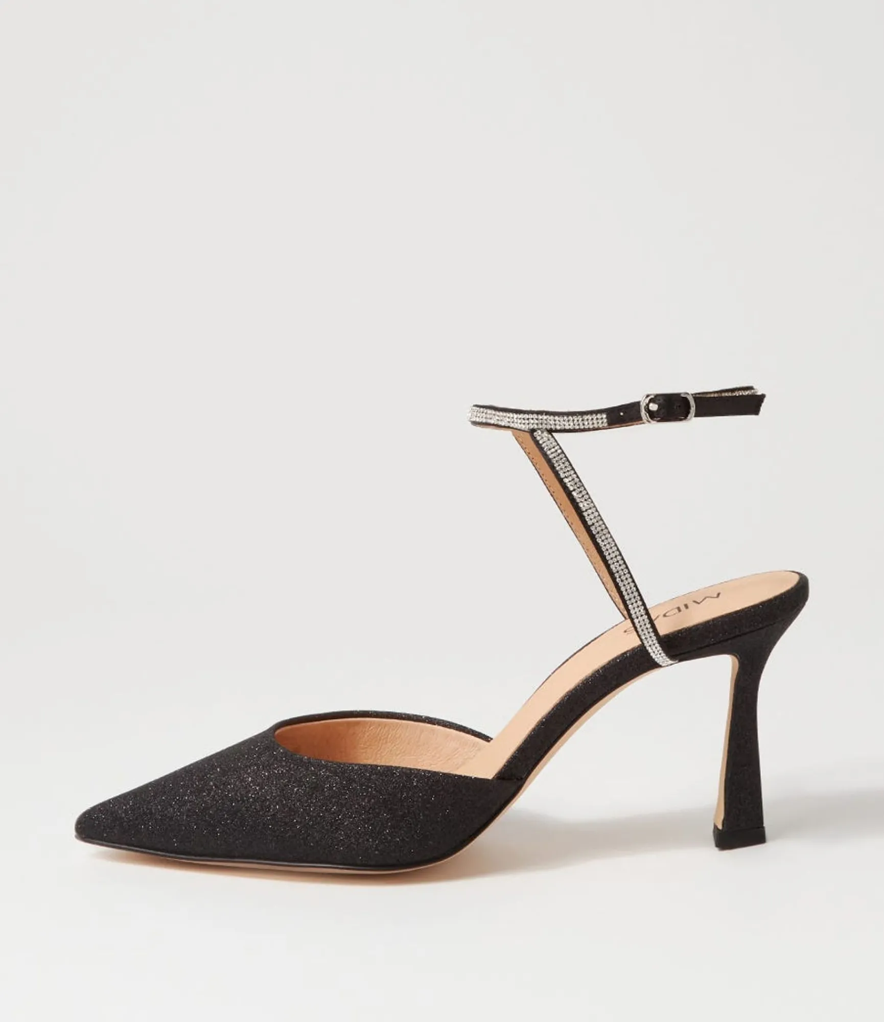 Sale Midas Shoes Dialla Black Glitter Sandals