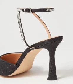 Sale Midas Shoes Dialla Black Glitter Sandals
