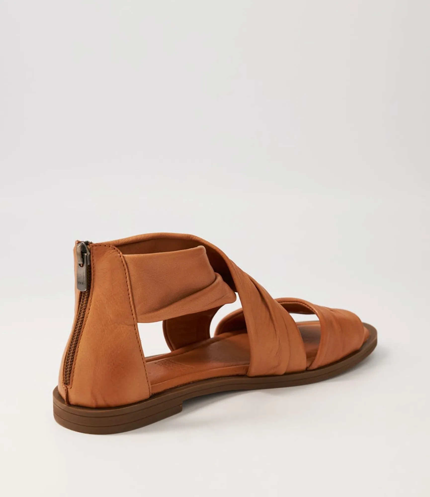 Clearance Midas Shoes Dizzee Tan Leather Sandals