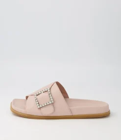 Cheap Midas Shoes Doe Rose Leather Slides