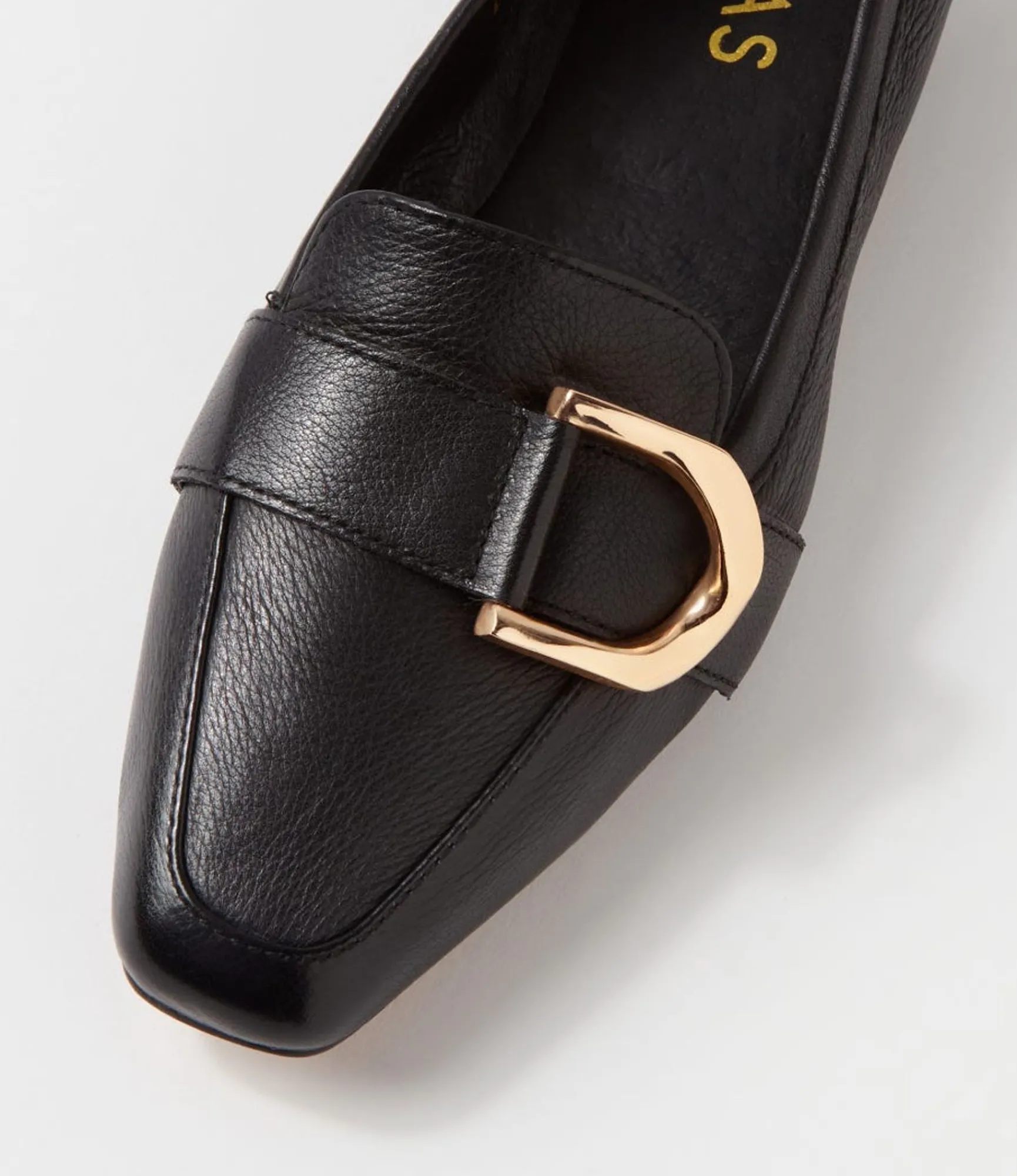 Best Sale Midas Shoes Dorees Black Leather Loafers