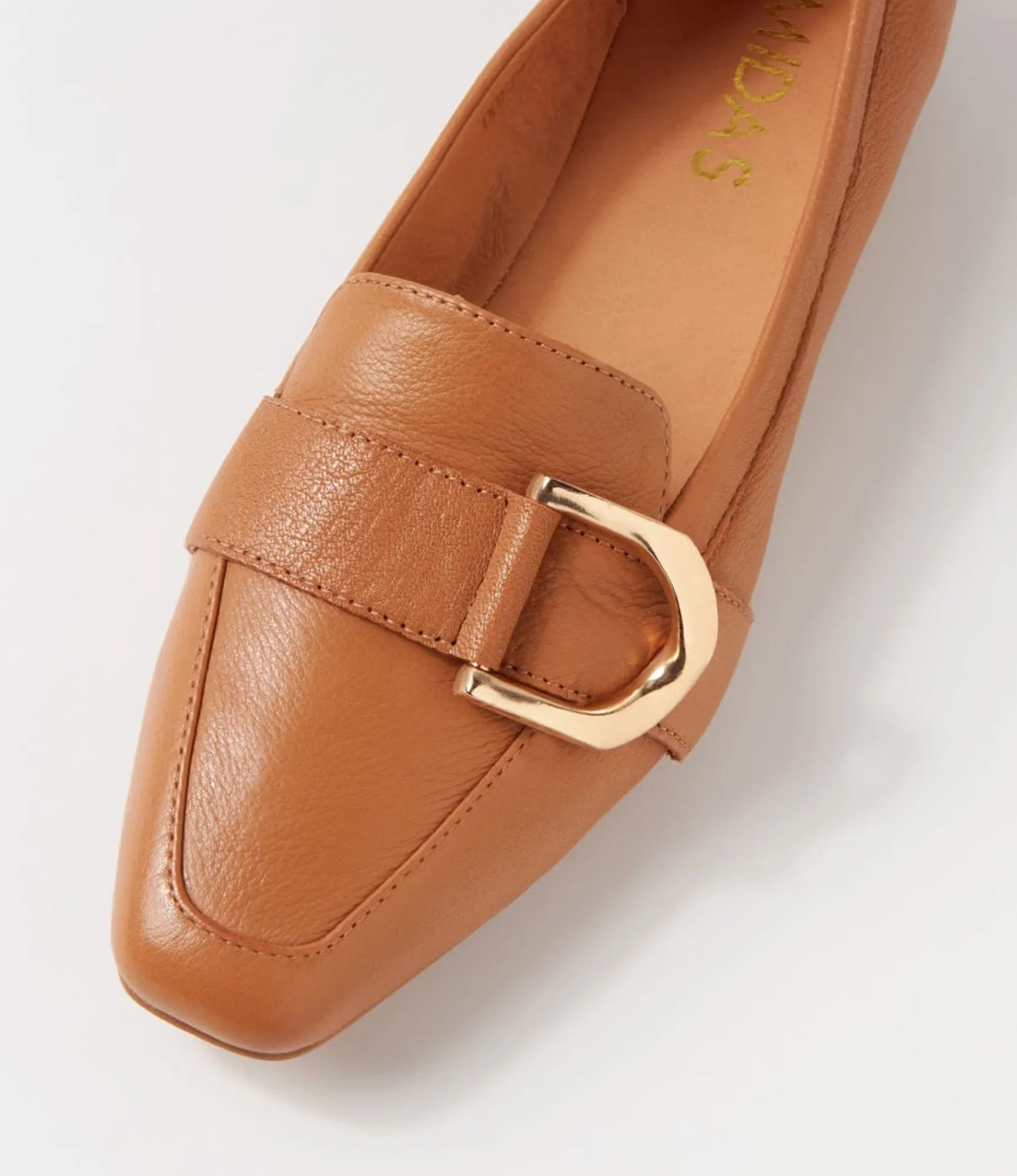 Best Midas Shoes Dorees Dark Tan Leather Loafers