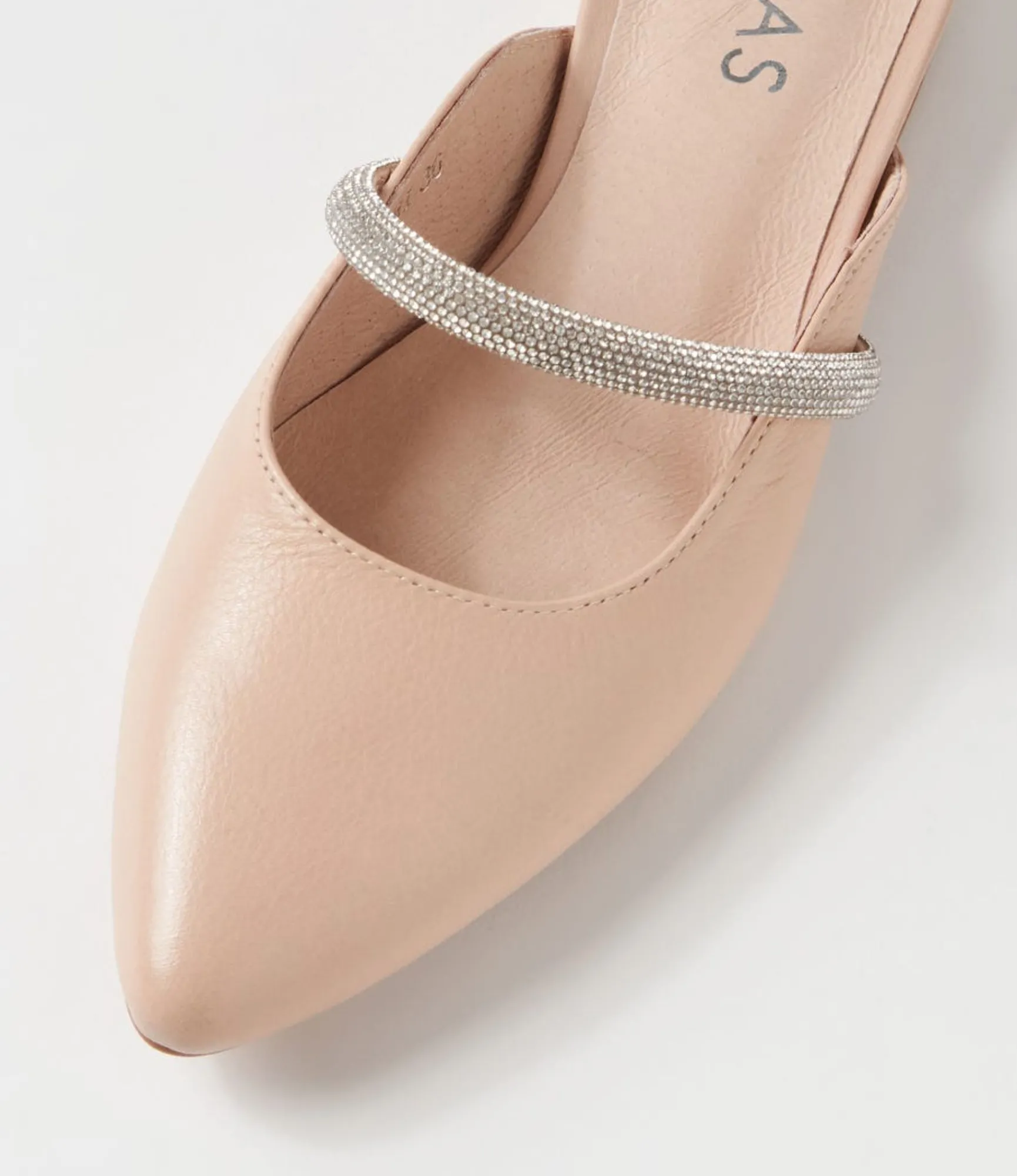 Best Midas Shoes Dream Nude Leather Flat Shoes