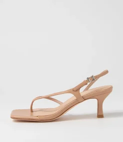 Discount Midas Shoes Drewe Nude Leather Sandals