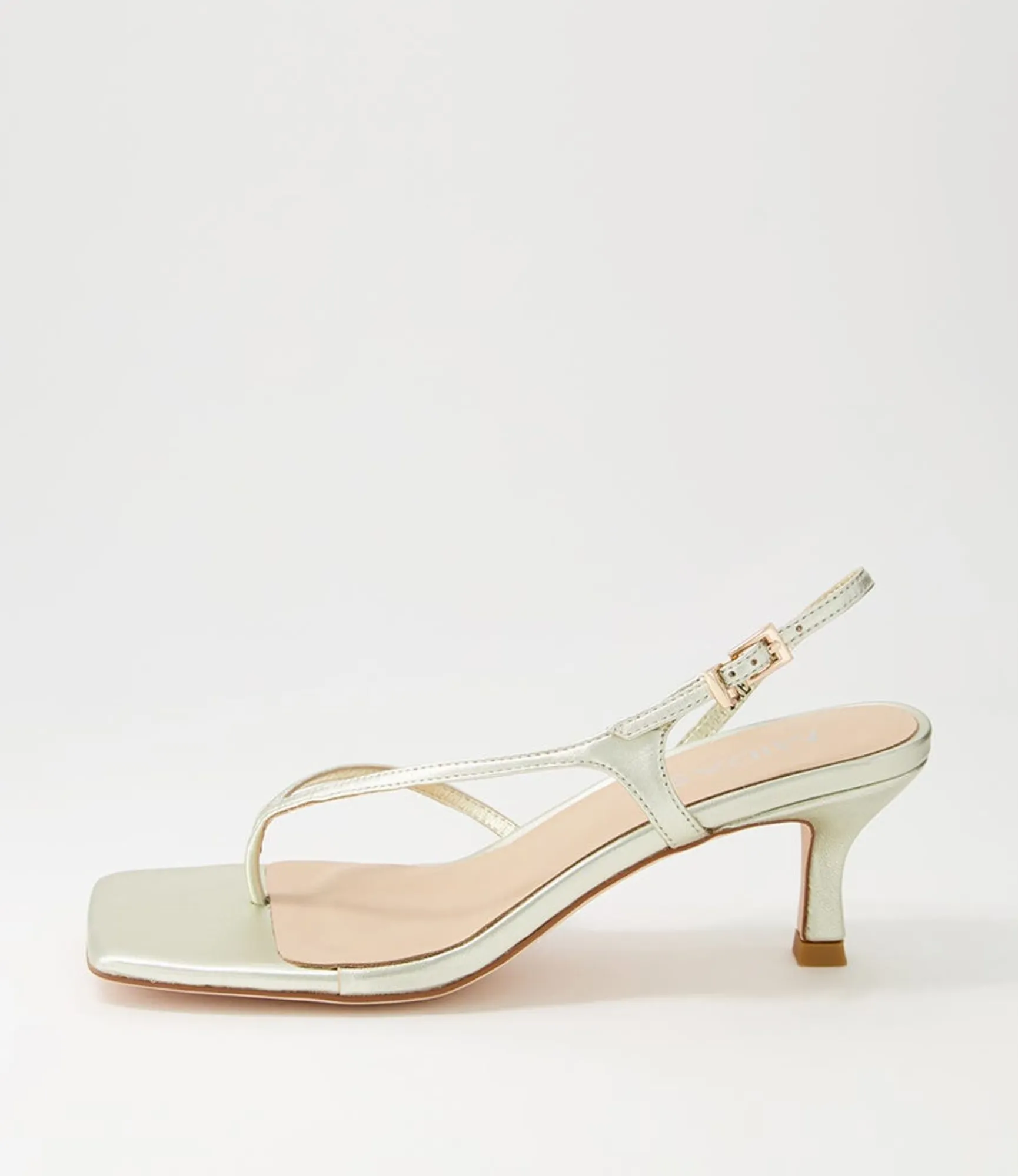 Discount Midas Shoes Drewe Pale Gold Leather Sandals