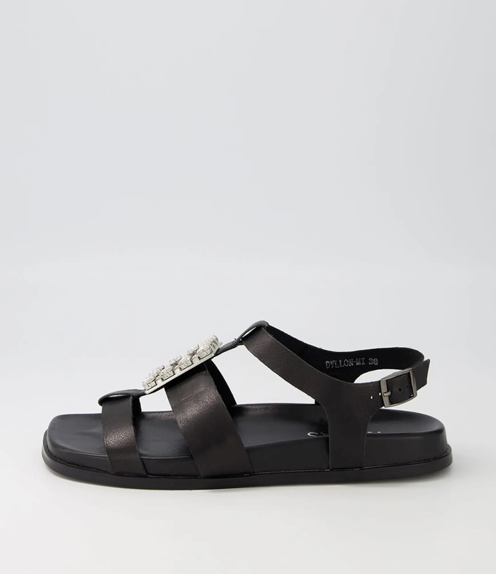 Flash Sale Midas Shoes Dyllon Black Leather Sandals