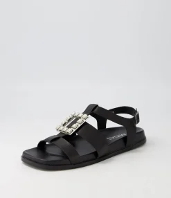 Flash Sale Midas Shoes Dyllon Black Leather Sandals