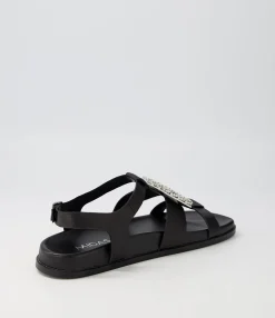 Flash Sale Midas Shoes Dyllon Black Leather Sandals