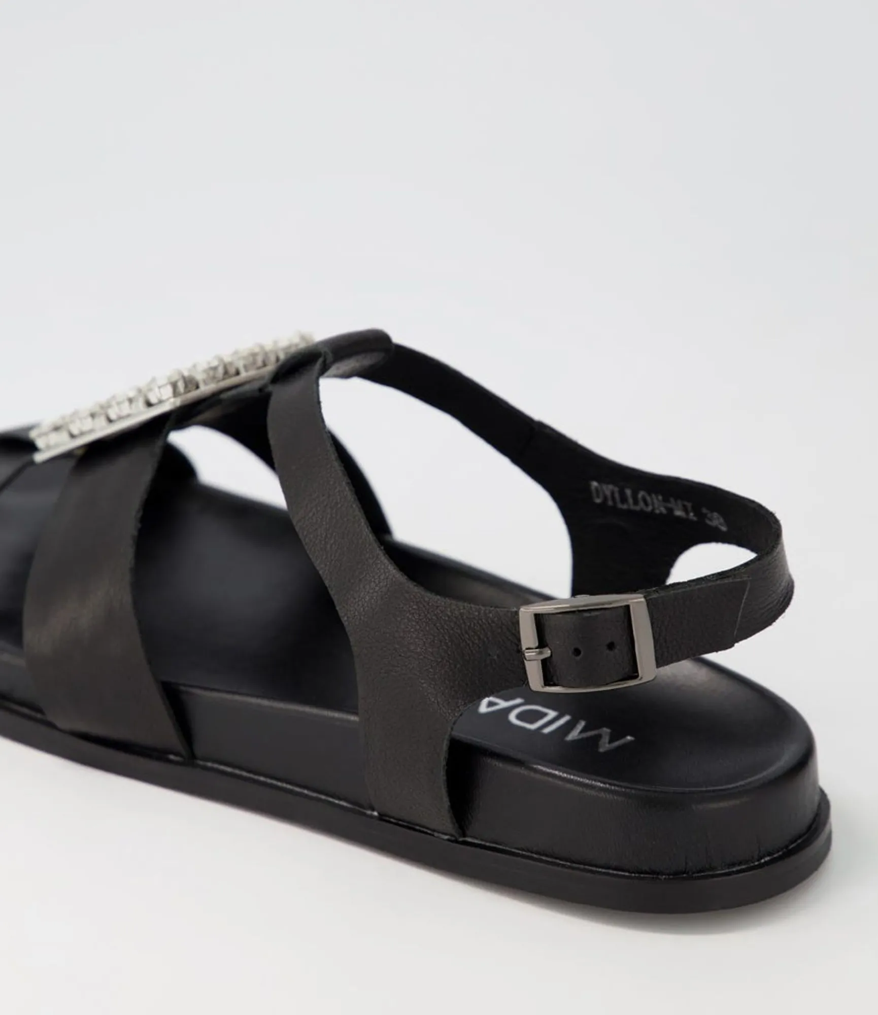 Flash Sale Midas Shoes Dyllon Black Leather Sandals
