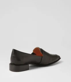 Outlet Midas Shoes Easey Black Gold Leather Loafers