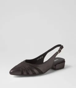 Sale Midas Shoes Easi Black Shimmer Mesh Leather Flat Shoes