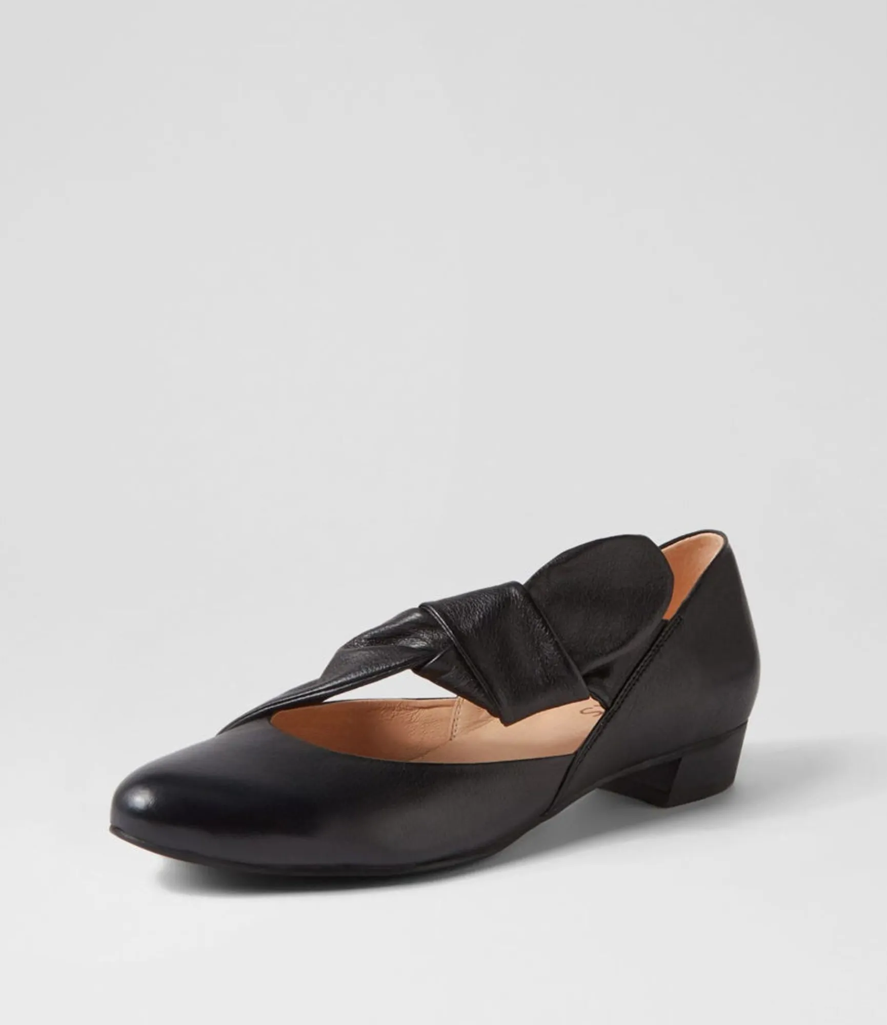Outlet Midas Shoes Ebbis Black Leather Flat Shoes