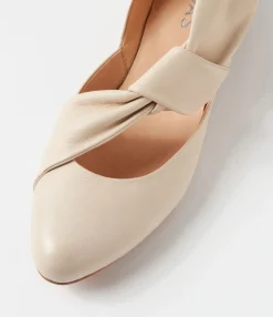 New Midas Shoes Ebbis Vanilla Leather Flat Shoes