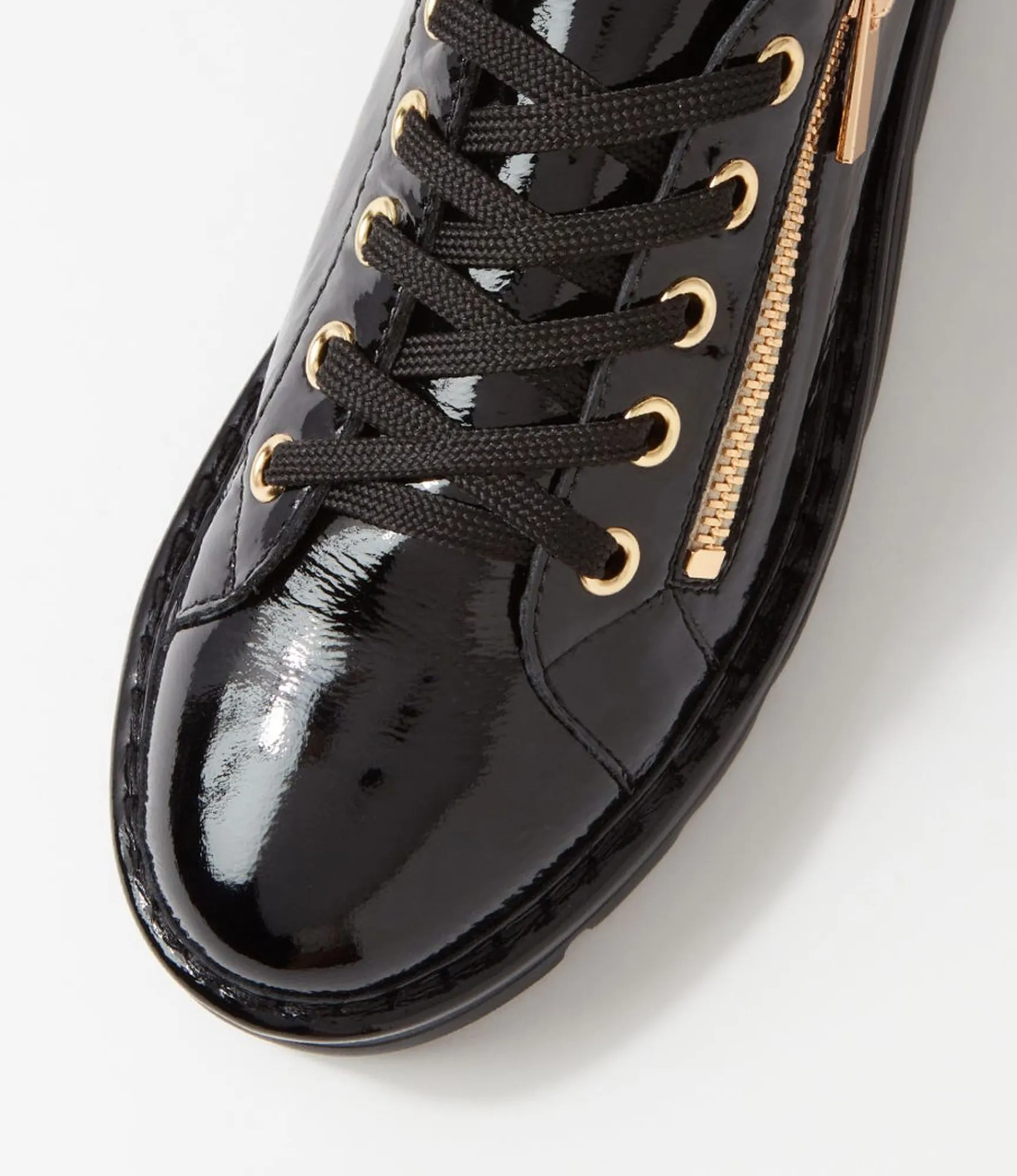 Best Sale Midas Shoes Elias Black Gold Patent Leather Sneakers
