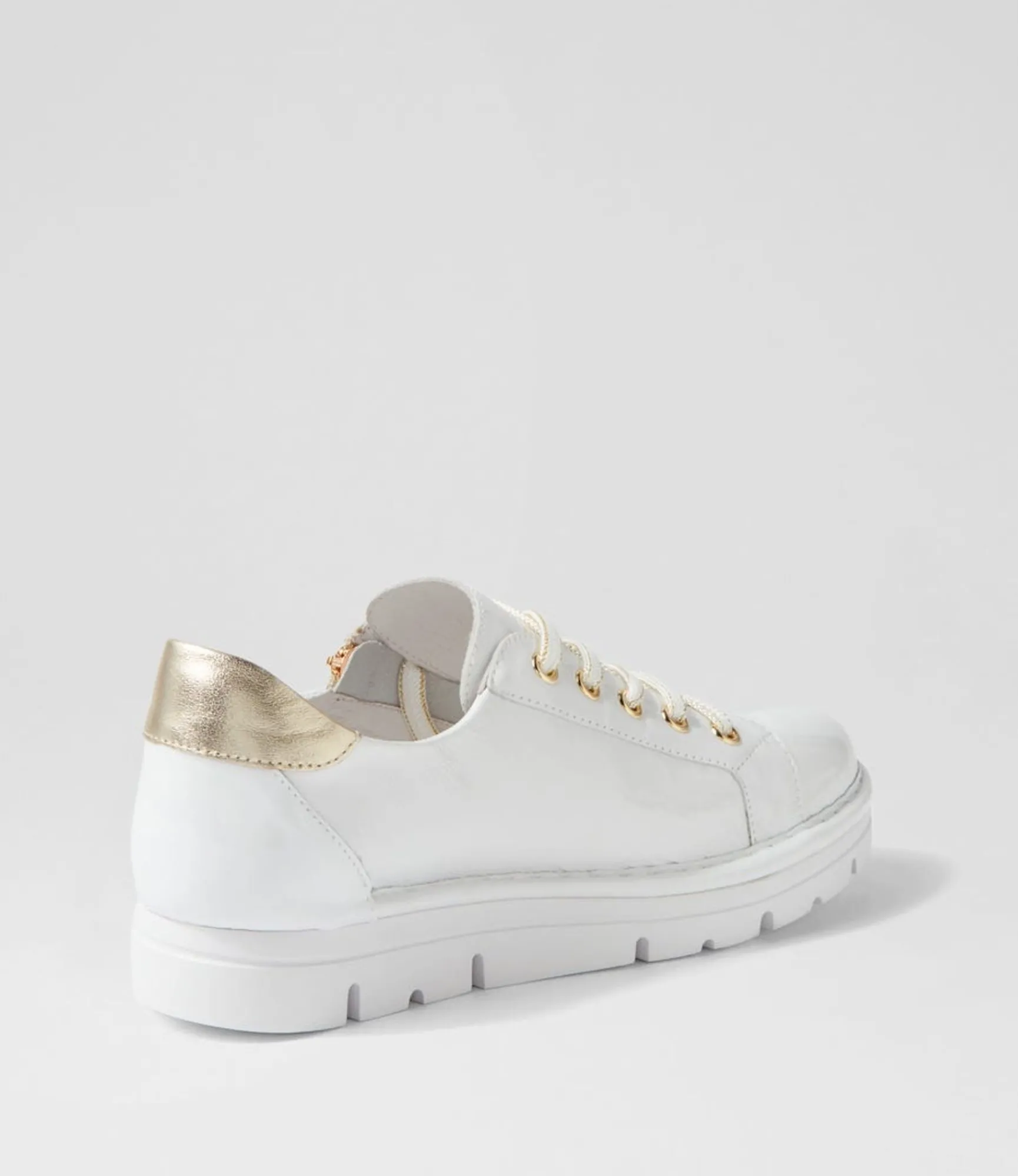 Best Sale Midas Shoes Elias White Gold Patent Leather Sneakers