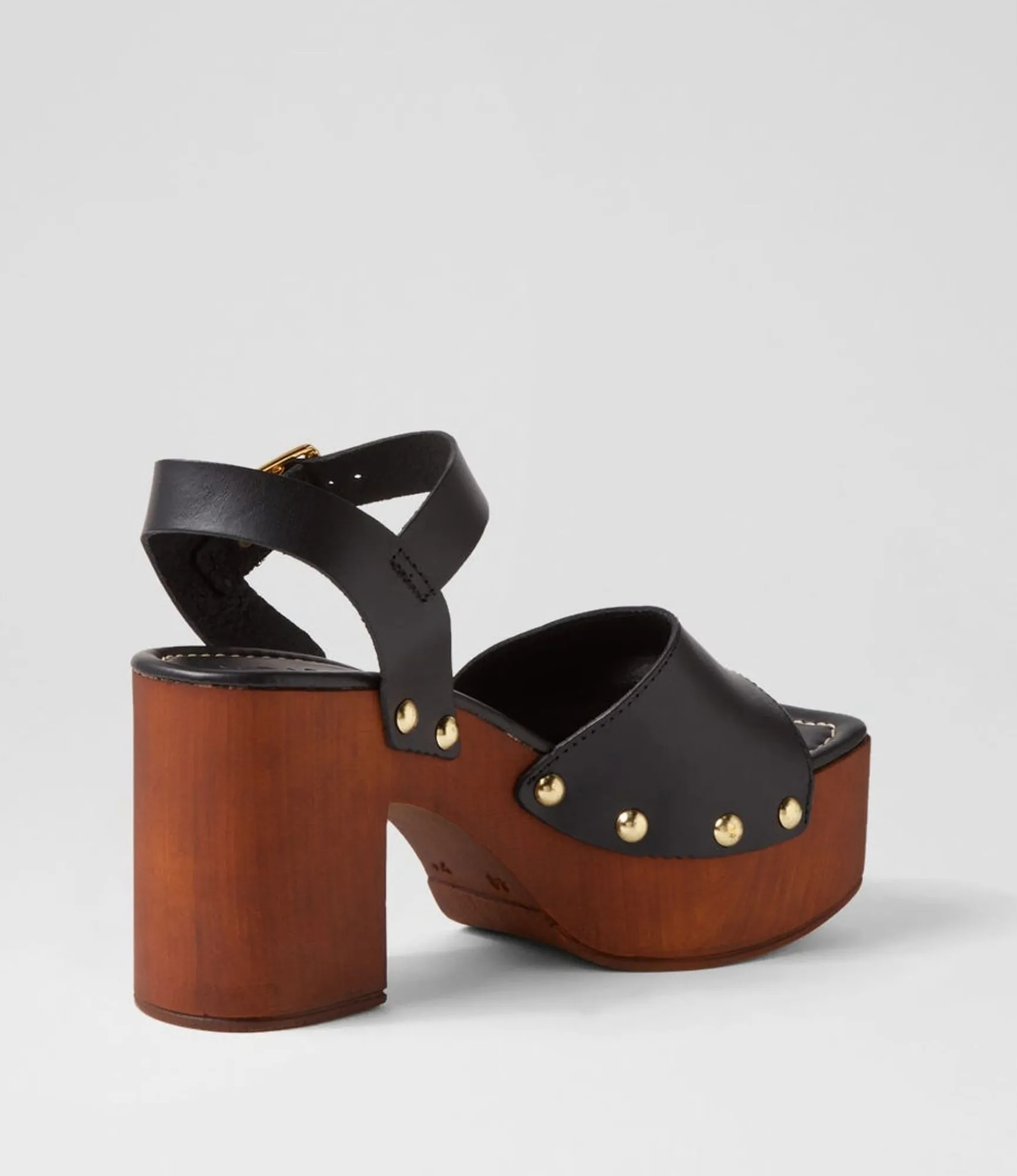 Online Midas Shoes Eliy Black Leather Sandals