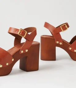 Store Midas Shoes Eliy Tan Leather Sandals